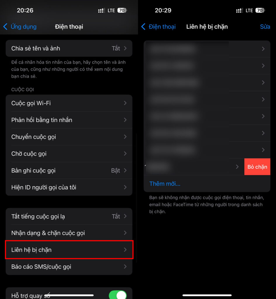 Cách tắt thông báo cuộc gọi từ số lạ trên iPhone